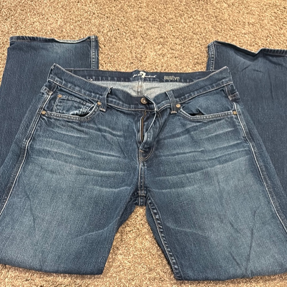 7 for all mankind Blue Denim Jeans